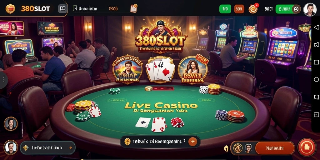 Screenshot gameplay 380SLOT menampilkan suasana kasino Live Casino yang mendebarkan.