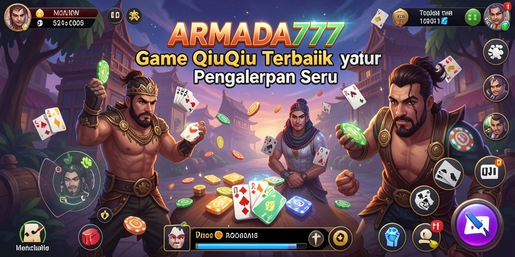 Screenshot permainan ARMADA777 yang menampilkan aksi QiuQiu yang seru.