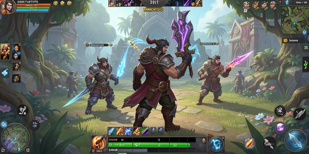 Screenshot menunjukkan aksi seru dalam permainan MMORPG DIREKTURTOTO.