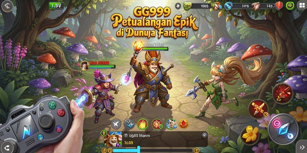Tampilan gameplay petualangan dari GG999 yang menakjubkan.