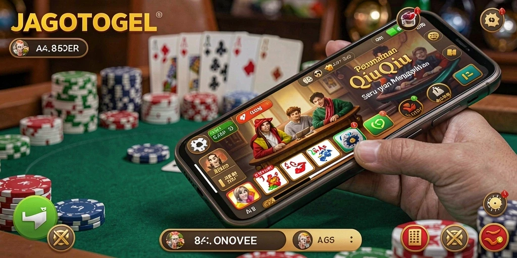 Screenshot utama JAGOTOGEL menampilkan gameplay QiuQiu yang seru.