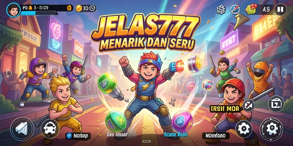 Screenshot menampilkan action gameplay seru dari JELAS777.