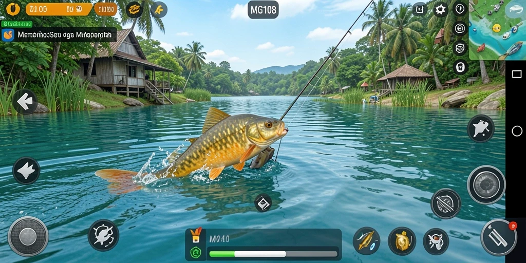 Tampilan gameplay MG108 yang menarik dengan berbagai jenis ikan.