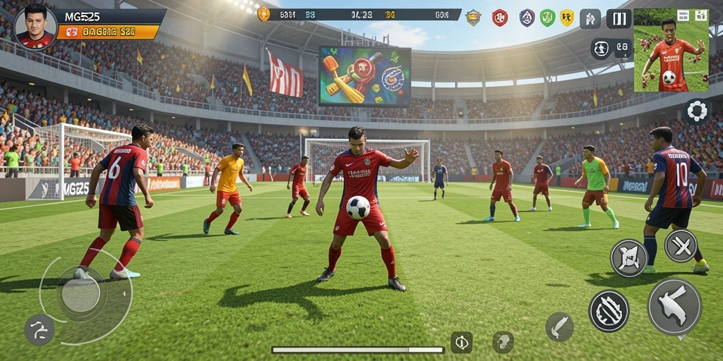 Tampilan gameplay MG525 yang menegangkan dan seru saat bertanding.