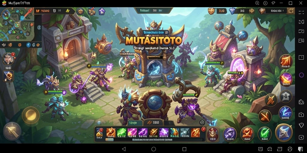 Tampilan gameplay dinamis dalam MUTASITOTO yang memukau.