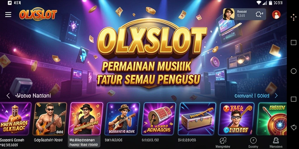 Tampilan gameplay OLXSLOT yang menarik dengan alunan musik.