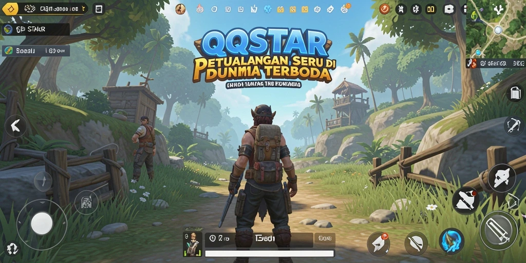 Tampilan gameplay seru di dunia terbuka QQSTAR.