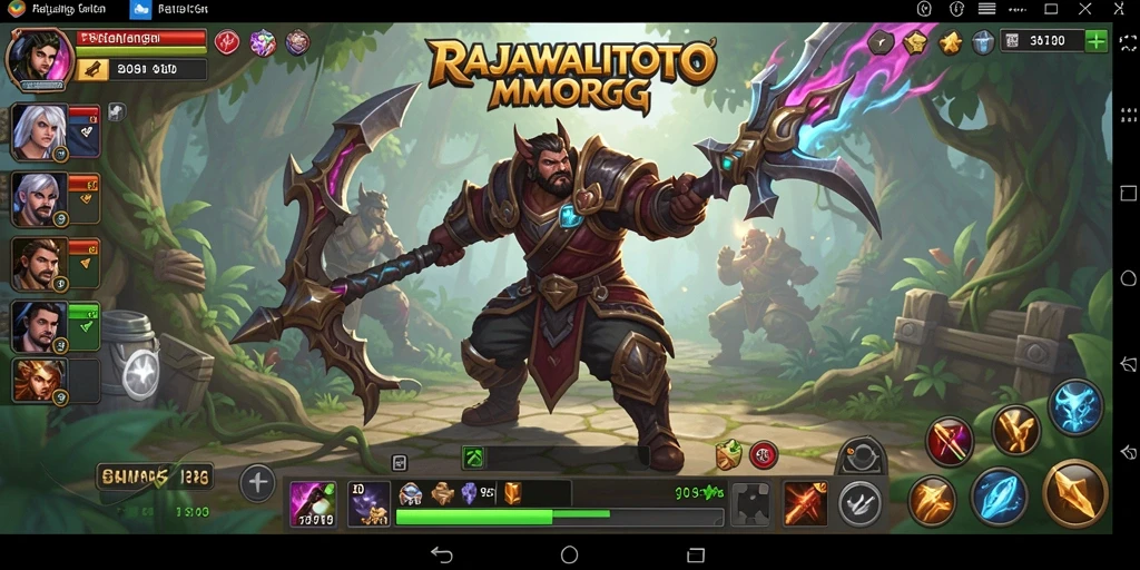 Tampilan gameplay RAJAWALITOTO yang epik dan mendebarkan.