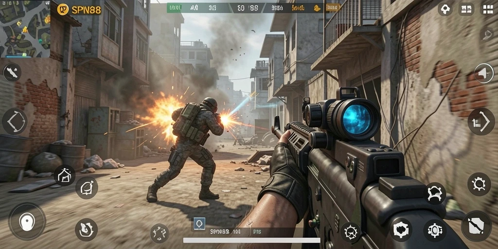 Tampilan gameplay SPN88 dengan grafis memukau dan aksi mendebarkan.