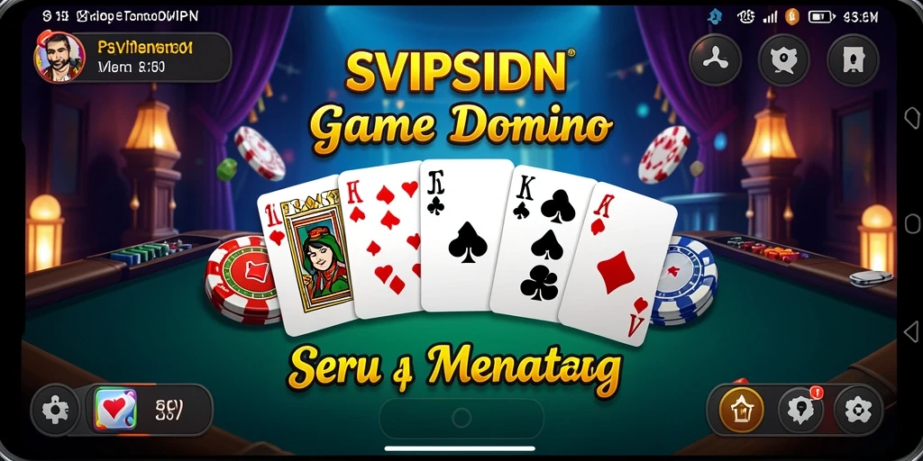 Screenshot menampilkan gameplay seru dari SVIPSIDN dengan tampilan domino yang menarik.