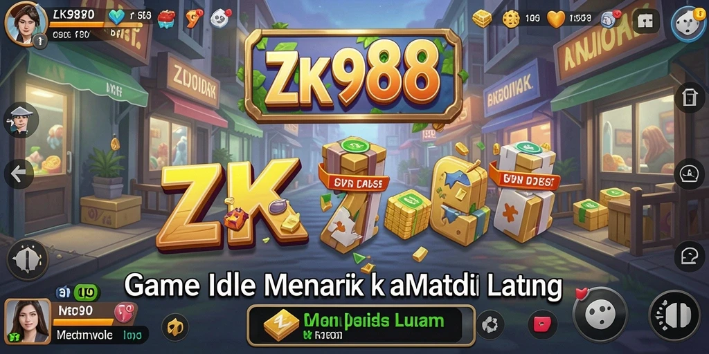 Tampilan gameplay ZK988 dengan karakter yang aktif di dunia Idle.